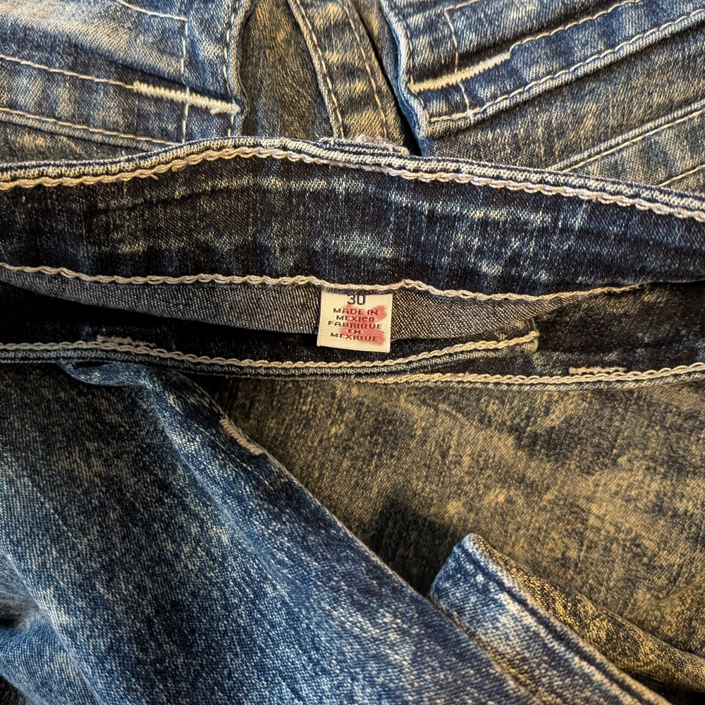 TRUE RELIGION Acid Wash Jeggings Women's Size 30 - Picture 7 of 10